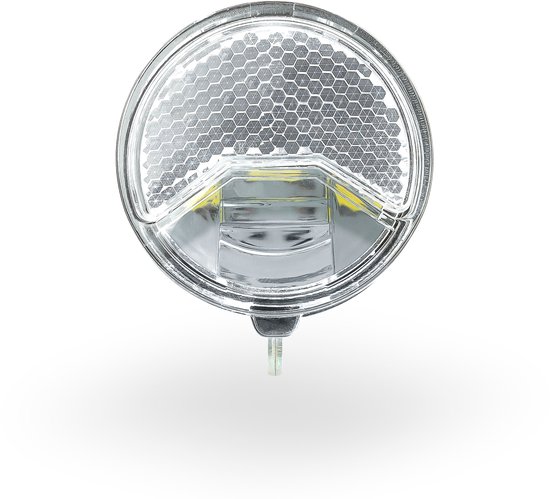 AXA 606 Steady Auto Fietskoplamp - LED Voorlicht - 15 Lux - Dynamo - Auto On Lichtsensor - Clear Lens Technology - 35 m Lichtbeeld - 2.250 m Zichtbaarheid - Retro Chrome — afbeelding 3