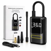 JC's Elektrische bandenpomp - Elektrische fietspomp - POWERBANK - Scooter/Motor/Auto/Fiets - Autobanden Pomp - Luchtpomp - Bandenpomp - 4200 mAh - Tot wel 10.3 Bar - USB Oplaadbaar - Inclusief 4 Opzetstukken