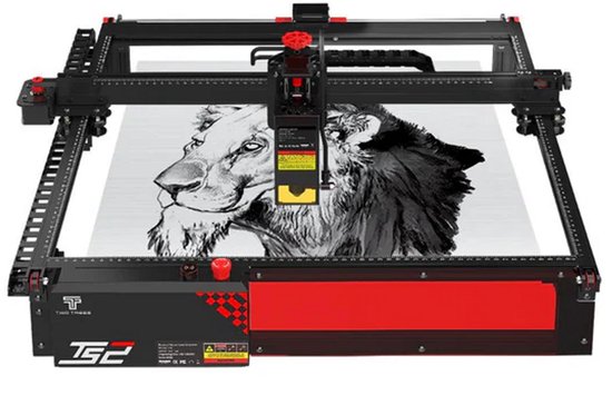 TwoTrees TS2 20W Lasergraveermachine – 410×410 mm Werkgebied – Laser Cutter & Graveermachine voor Hout, Acryl, Leer – Air Assist – Compatibel met LightBurn