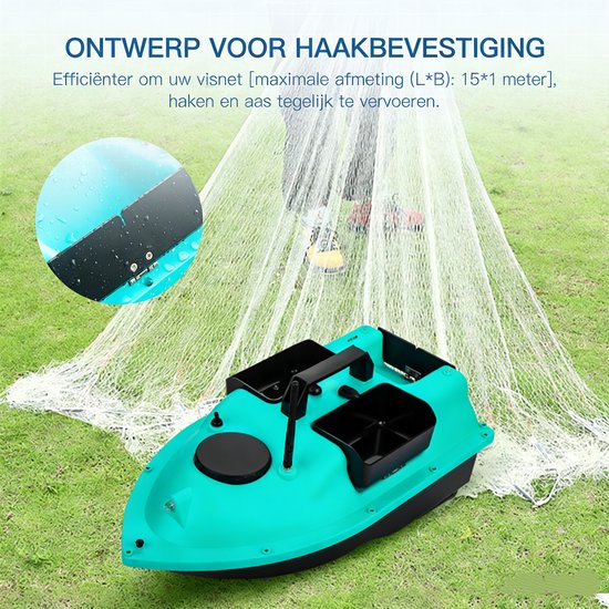 GPS Voerboot - 500 m Bereik & 40 Voerplekken - Automatische Terugkeer - 3 Voerbakken - Voor Karpervissen & Groot Water — afbeelding 3