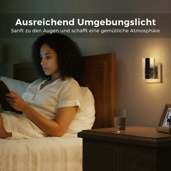 Nachtlampje met Schemersensor - Traploos Dimbaar - Warm Wit Licht - Stekkerlamp voor Kinderkamer en Gang van Merkloos — afbeelding 2