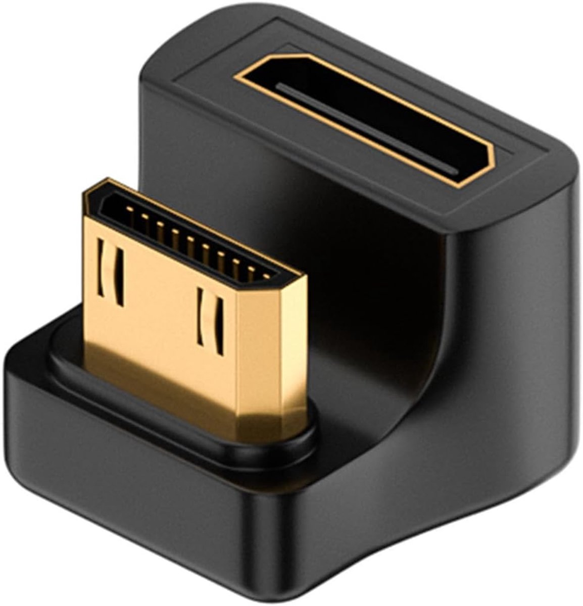 Mini HDMI 2.1 Adapter 180 Graden U-Hoek Voor Camera en Desktop