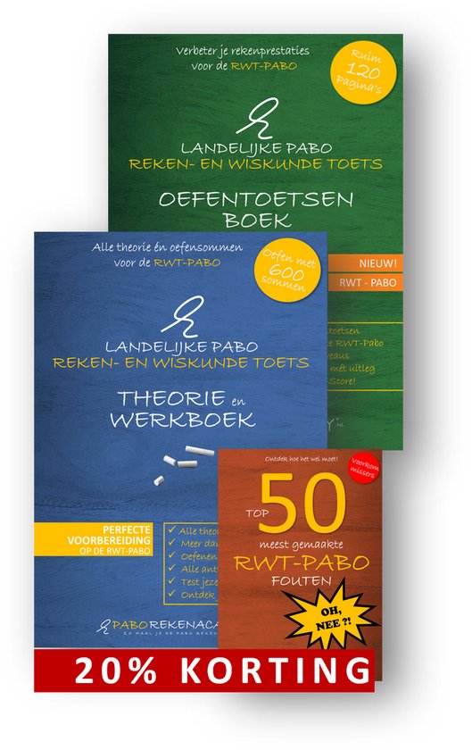 JAAR 1 Pabo | RWT-PABO Totaal-Deal van 3 boeken: RWT Theorie ... - cover