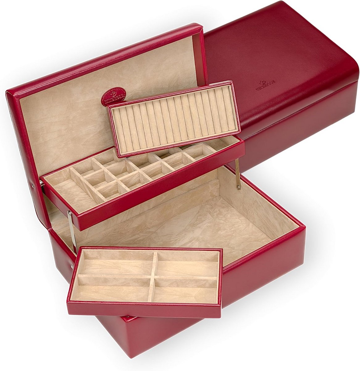 Luxe Sieradendoos met 2 Uitneembare Vakken - Organiseer Je Sieraden Collectie