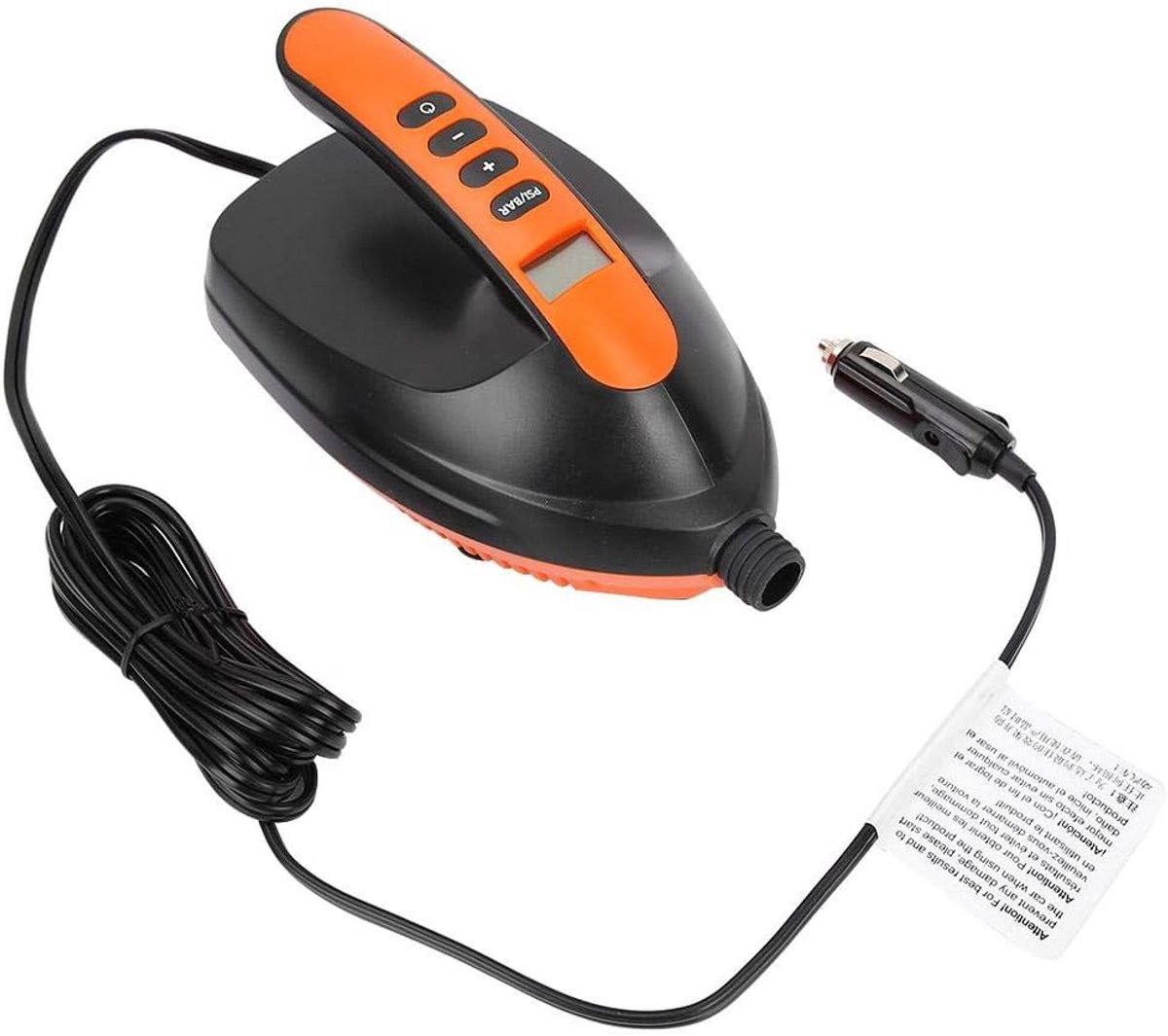 Draagbare 12 V-luchtpomp inflator met lcd-scherm voor SUP & peddelboard - Elektrische opblaasbare pomp 0-16 psi .