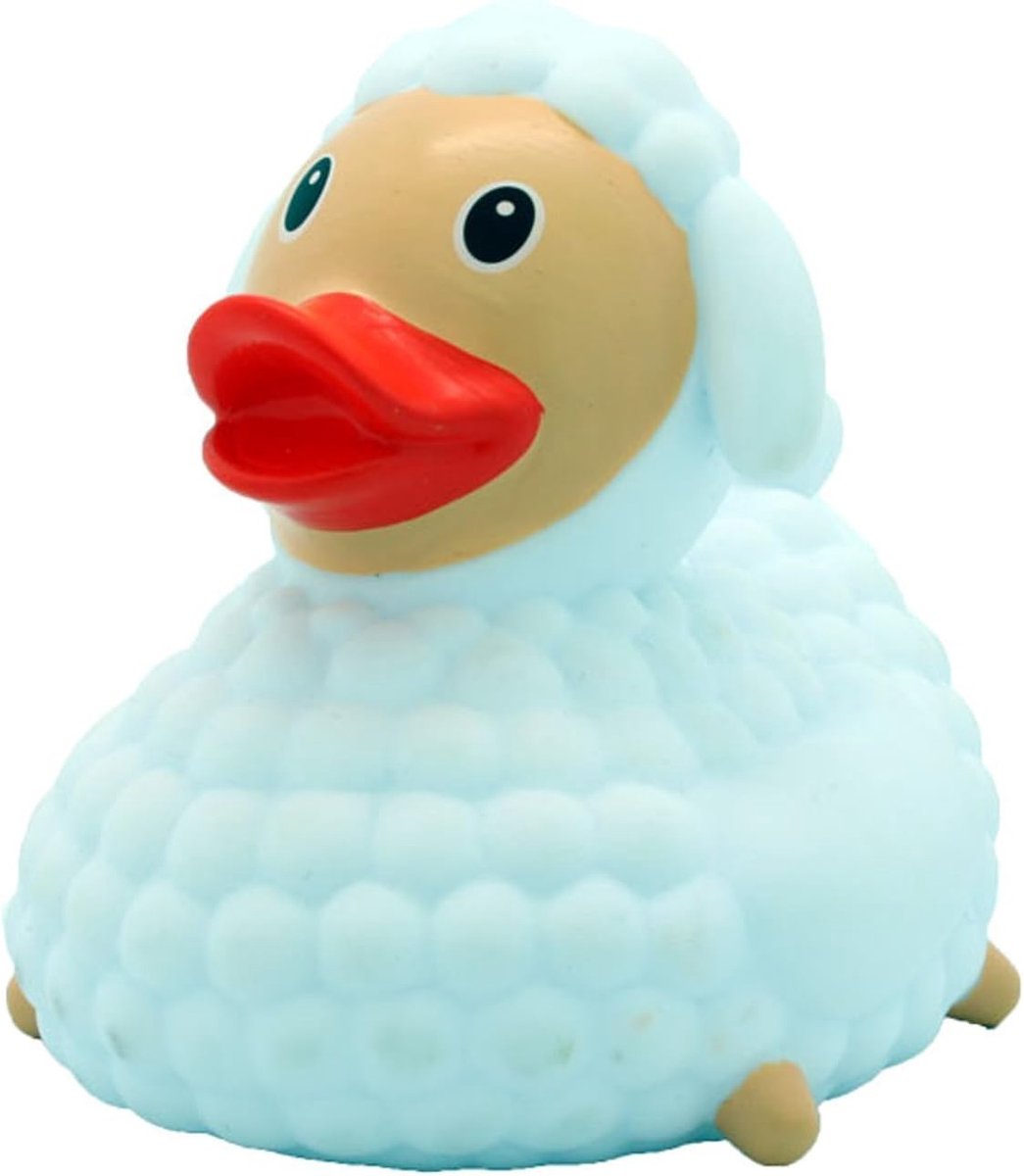 Badeend Schaap - Badplezier - Badkamer Decoratie - Uniek Verkleed - 8 cm - Wit