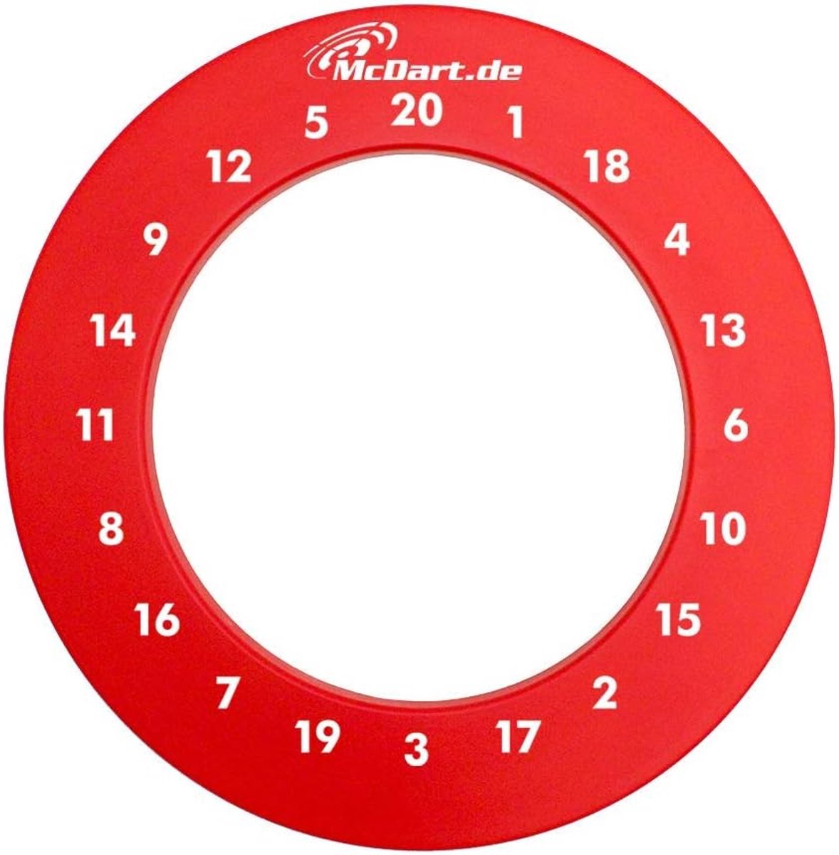 Dartbord Surround met Extra Wandbescherming en Cijferring - Rood