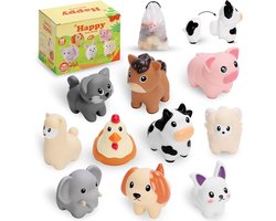 Namajunas – Dieren Stapel Speelgoed – Educatief speelgoed peuter – Montessori speelgoed – Leerzaam speelgoed voor jongens en meisjes – 10 stuks Little People Dieren Matchspellen – 1 jaar – 2 jaar – 3 jaar – 4 jaar – Cadeau voor kinderen