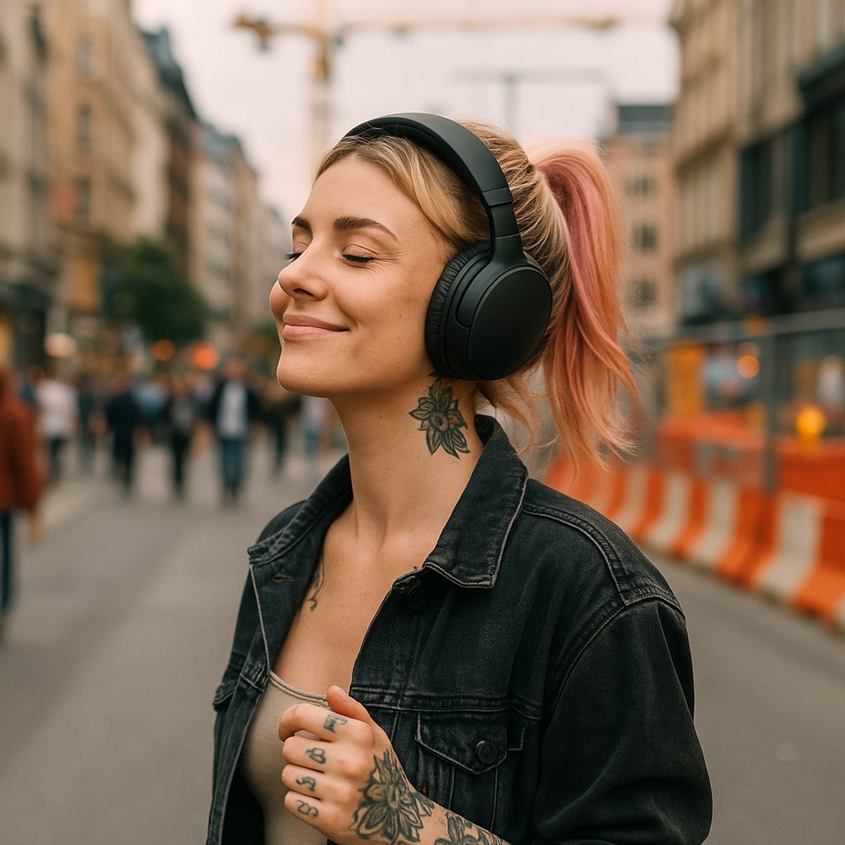 Grundig ANC Bluetooth-koptelefoon 300mAh - Zwart