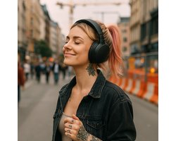 Grundig Bluetooth Hoofdtelefoon – Draadloze Over-Ear Koptelefoon met Active Noise Cancelling (ANC), Ingebouwde Microfoon, 36 uur speeltijd – Bluetooth 5.3 – Zwart