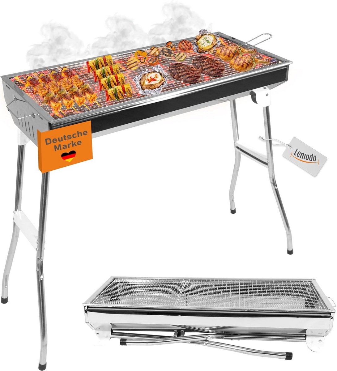 Opvouwbare Houtskoolbarbecue – Draagbaar en Compact voor Camping en Tuin