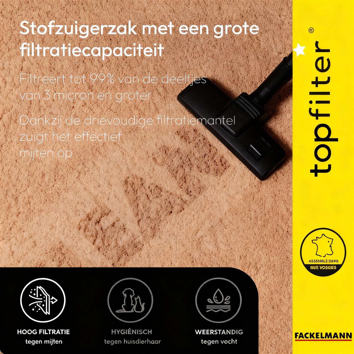Set van 4 stofzuigerzakken voor Hoover TopFilter Premium