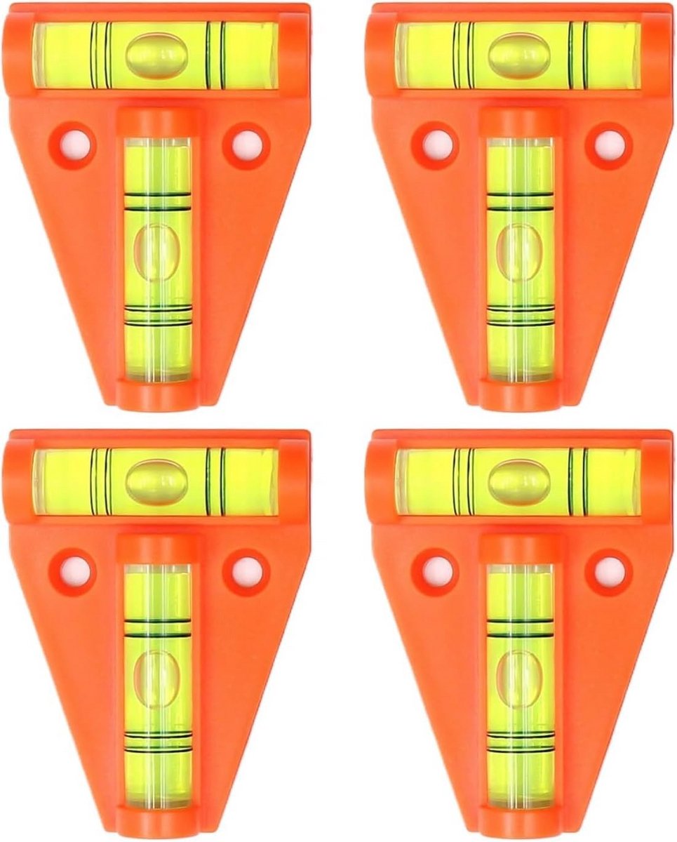 Set van 4 Mini Waterpassen voor Caravan, Camera en Precisiewerk