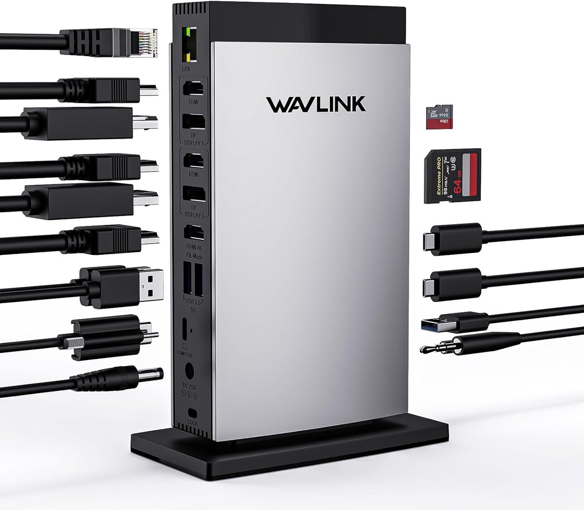15-in-1 USB-C Dockingstation met Dubbele of Driple 4K60Hz Monitor Ondersteuning voor Laptop