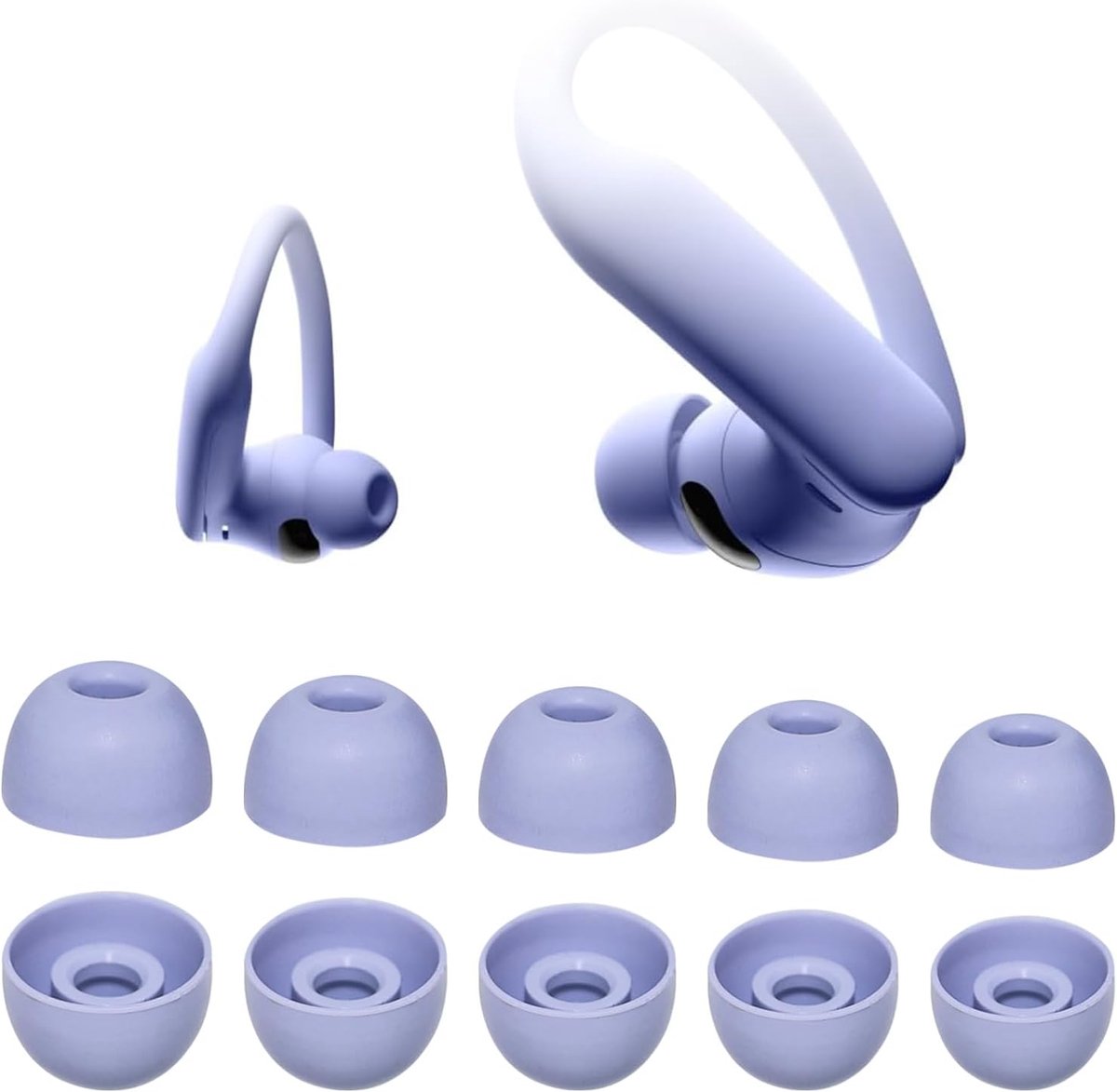 5 Paar Vervangende Oordopjes van Siliconen voor Powerbeats Pro 2, Solo Buds, Fit Pro, Studio Buds, Studio Buds+