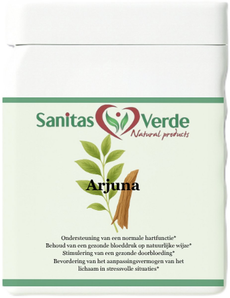 Sanitas Verde Arjuna Extract 500 mg Hart Bloedsomloop 90 Vegan Capsules