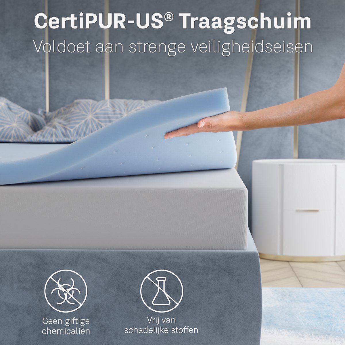 CozySense CozySense 180x200 Traagschuim Topper - afbeelding 3