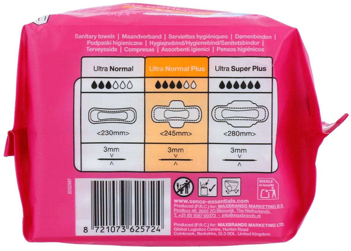 Sence Ultra Normal Plus Maandverband 12 stuks