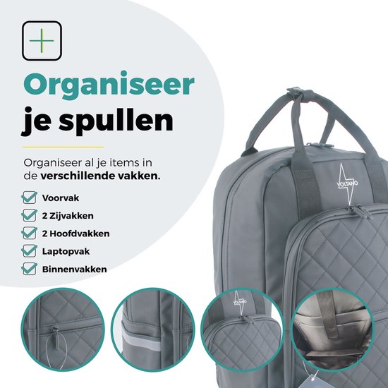 Voltano Daily Enkele Fietstas Rugzak - Zwart - Enkele Pakaftas - 100% Waterdichte Rugtas - Extra Beugels Voor E-bike van Voltano — afbeelding 4