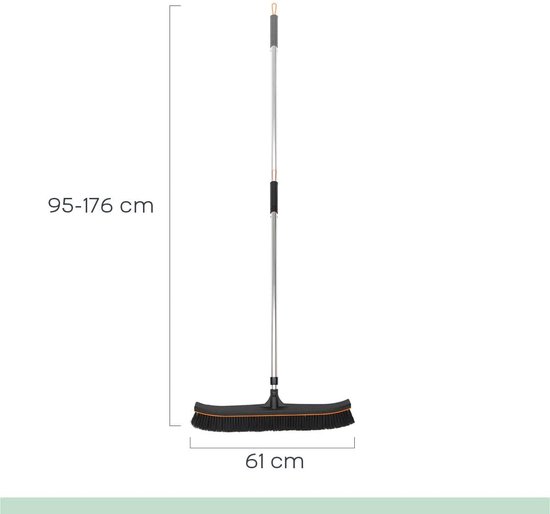 XXL Buitenbezem met Verstelbare Telescoopsteel (tot 176 cm) voor Terras, Tuin en Garage — afbeelding 3