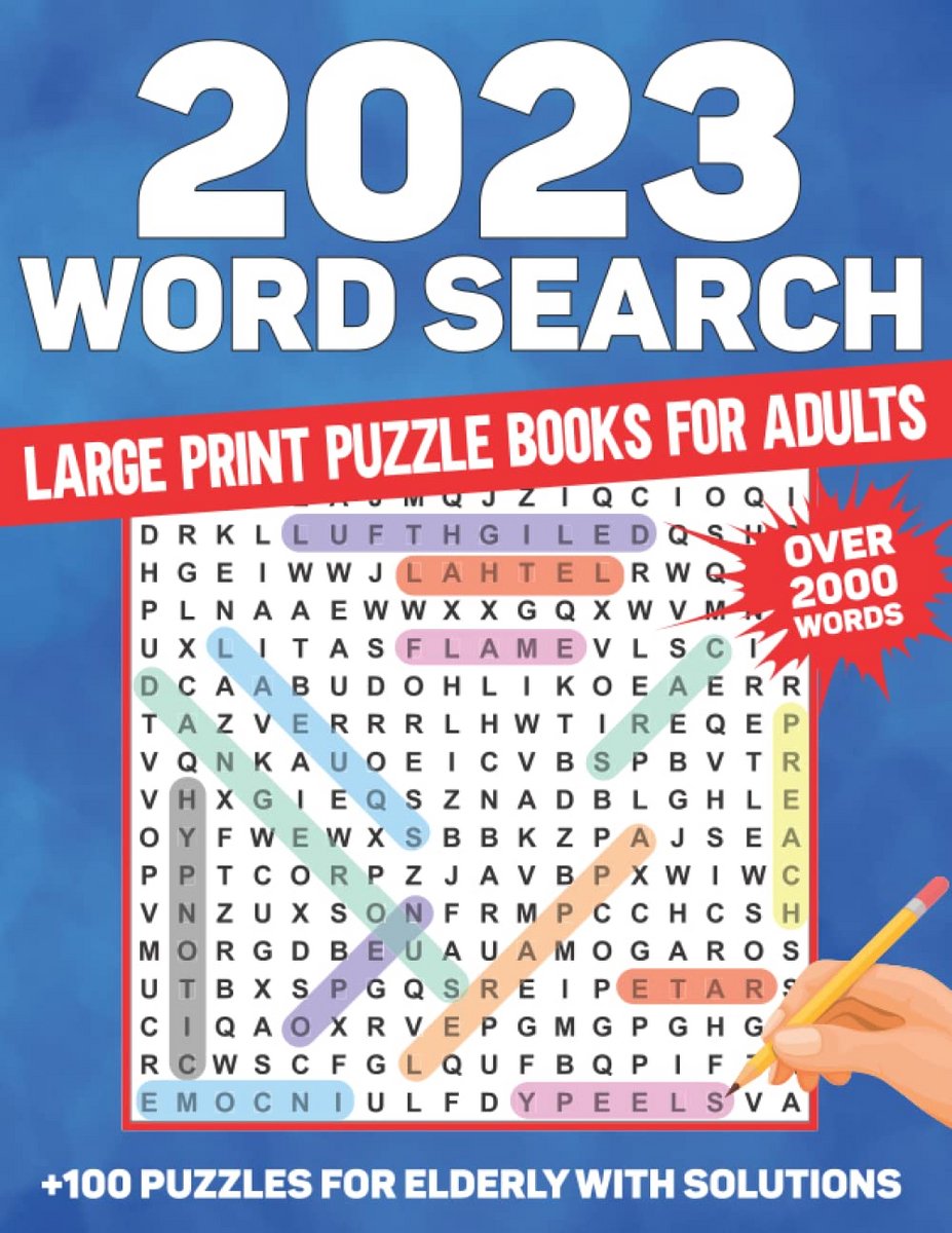 Groot Letter Zoek Woordpuzzelboek voor Volwassenen en Senioren: Meer dan 100 Puzzels