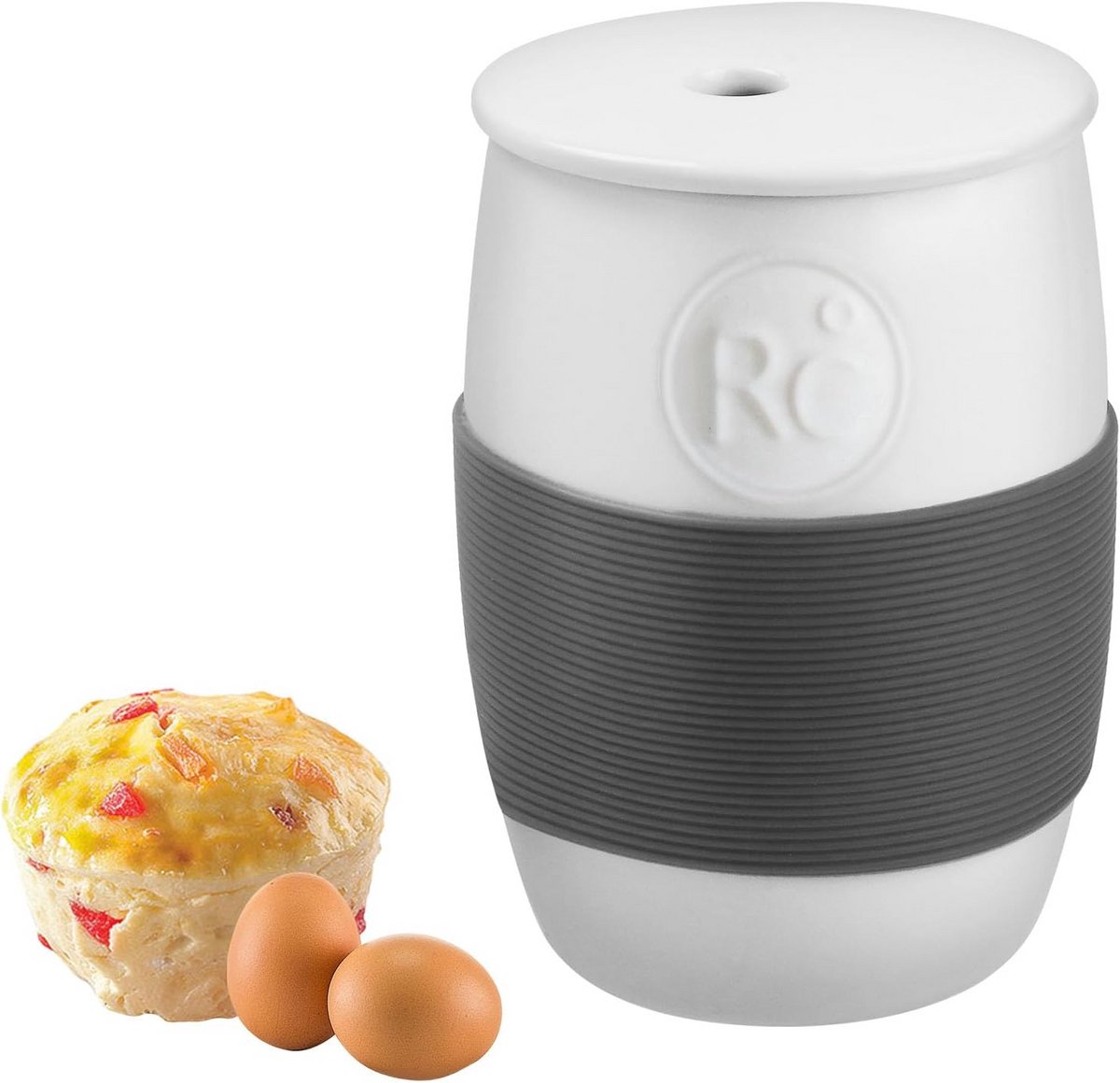 Keramische Magnetron Eierkoker voor 2 Eieren - Snel Roerei en Muffin Bakken