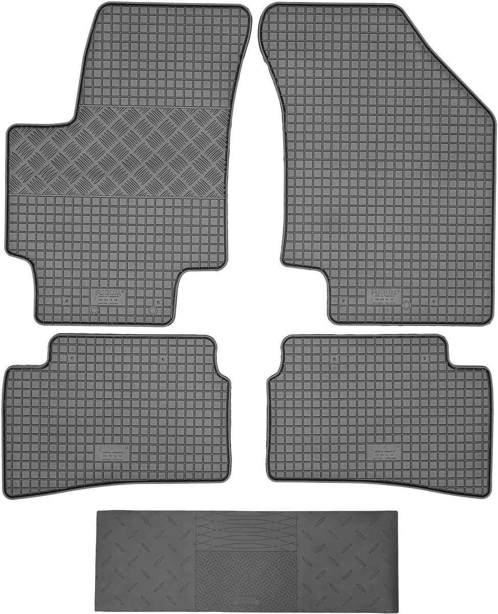 Max-Dywanik - RIGUM Collectie - Kia Rio II Matten - 2005-2011 - Zwart - Met Osłona