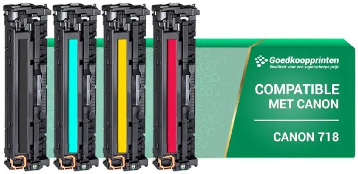 Canon 718 toner cartridge Multipack Zwart en Kleur - Huismerk Actie Set