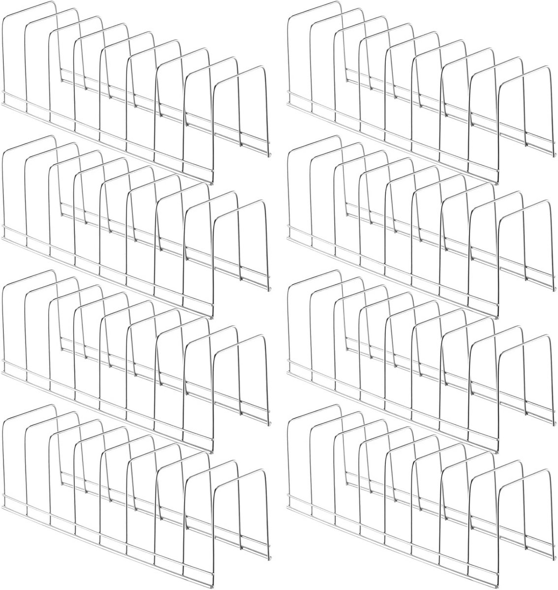 8-delige RVS Deksel en Pan Organizer voor Kast - Snijplank en Serveerbak Houder