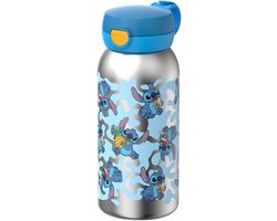 Mepal Isoleerfles met flipdop Campus - 500 ml - Waterfles RVS - Lekdicht - Hygiënische deksel - Stitch