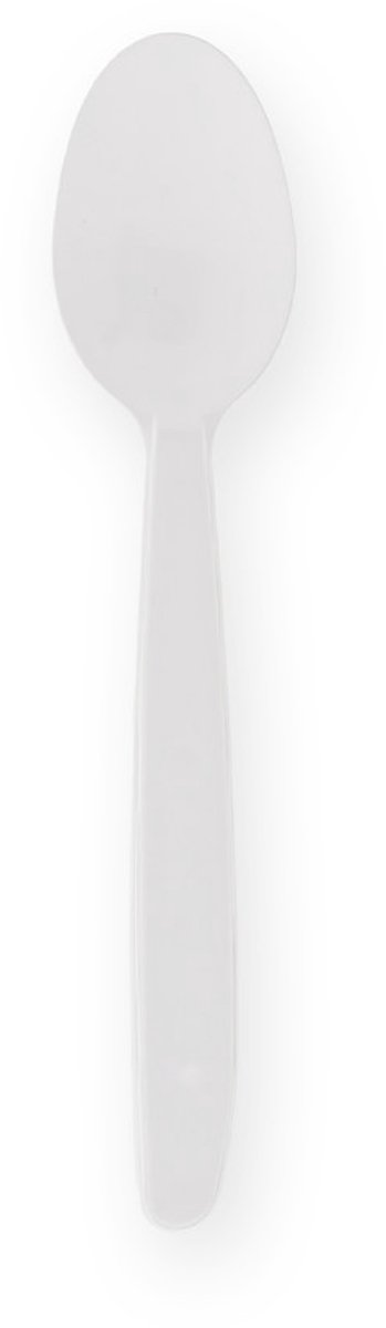 Koffielepels herbruikbaar, PP 13 cm wit (100 stuks)
