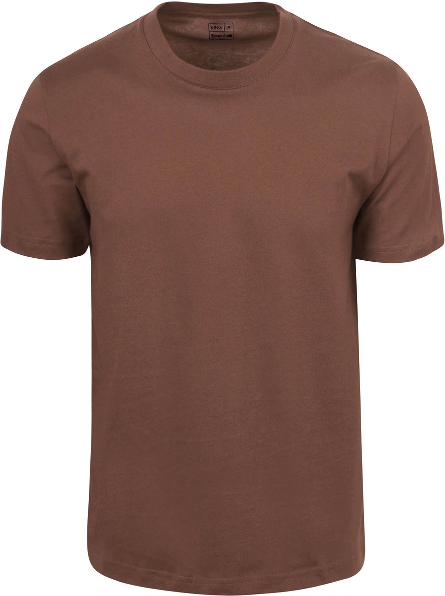 King Essentials The Steve T-Shirt Bruin - Maat S - Heren - Casual T-shirts