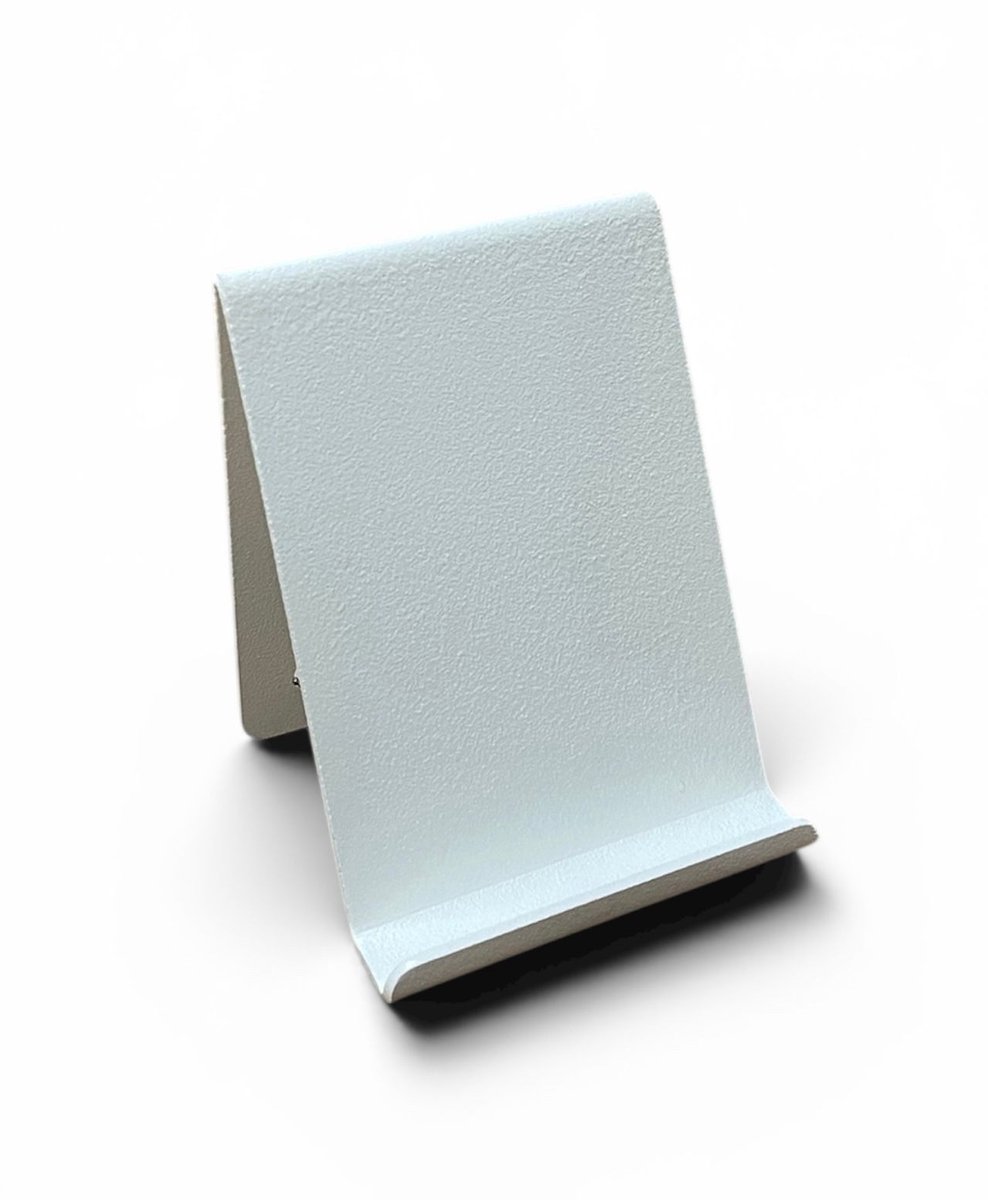 Telefoonhouder metaal wit 6x8x6cm