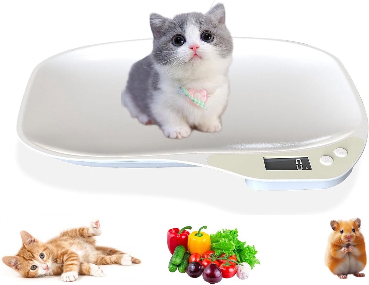 Digitale weegschaal voor kleine huisdieren tot 15 kg