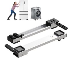 Verstelbaar Onderstel met Wielen voor Wasmachine, Droger of Koelkast (50-80 cm)