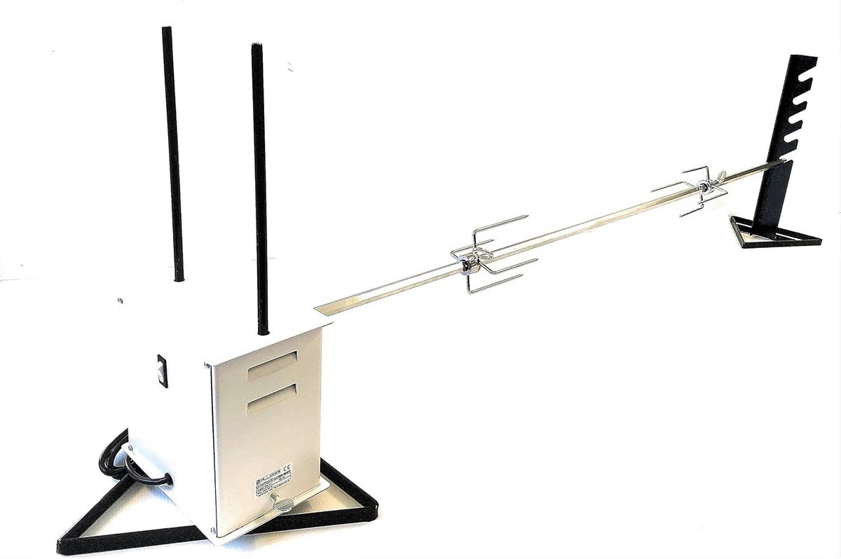 Professionele Elektrische Rotisserie Set - RVS Spit 120 cm, Laadvermogen 40 kg