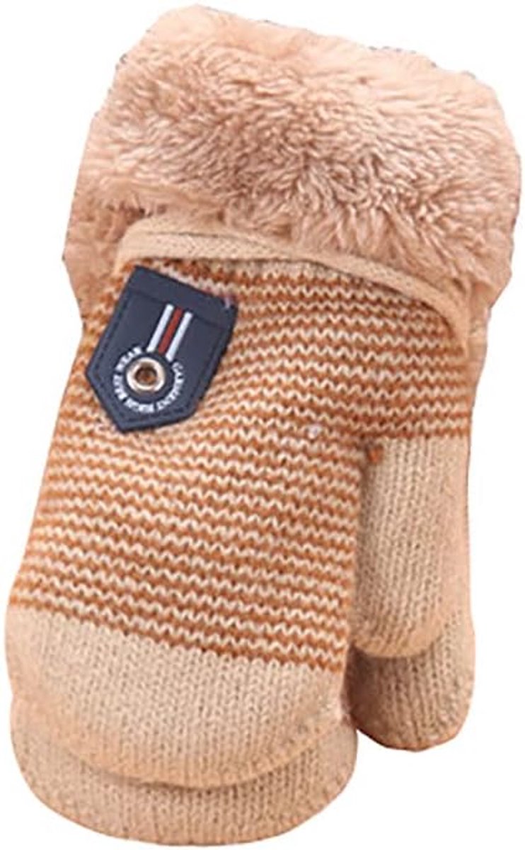 Gebreide Babewanten met Warme Fleece Voering en Nekband