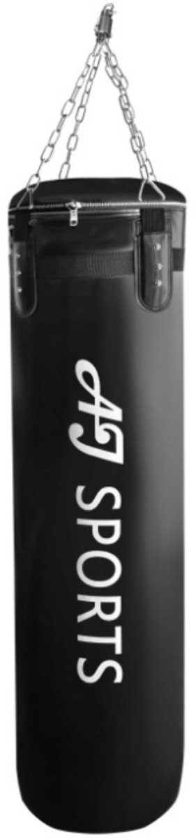 AJ-Sports Bokszak 150cm - Boksbal - Boxbal - inclusief gratis ketting - Inclusief vast & veer ophangsysteem- Boxing - Boksen - Sport - Kickboksen - Zwart