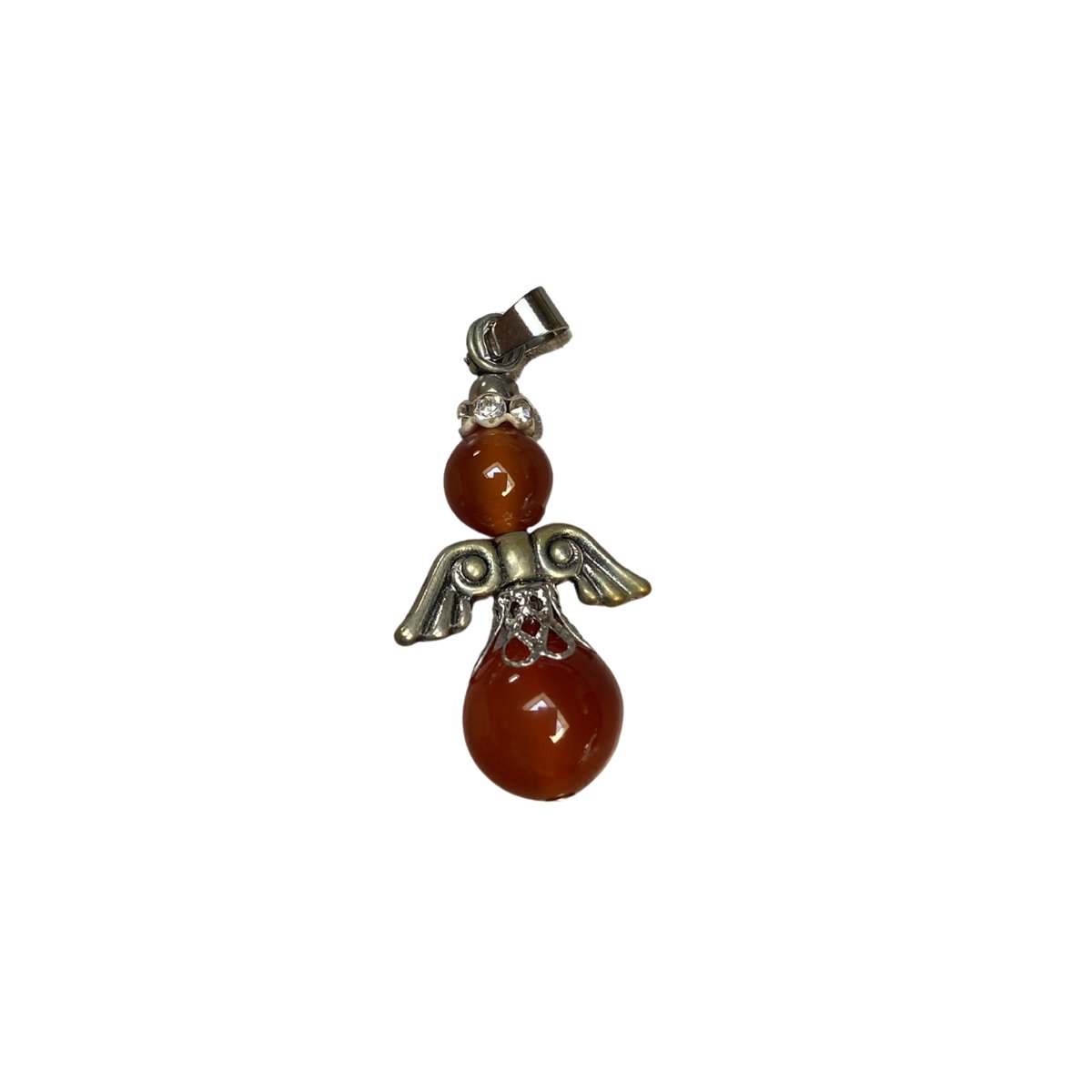 Engel Hanger Rode Agaat 42 mm – Edelsteen Engel Hanger – Natuursteen Sieraad – Rood Agaat