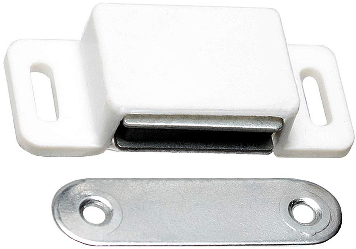 Set van 2 Sterke Magnetische Meubelsnappers Wit