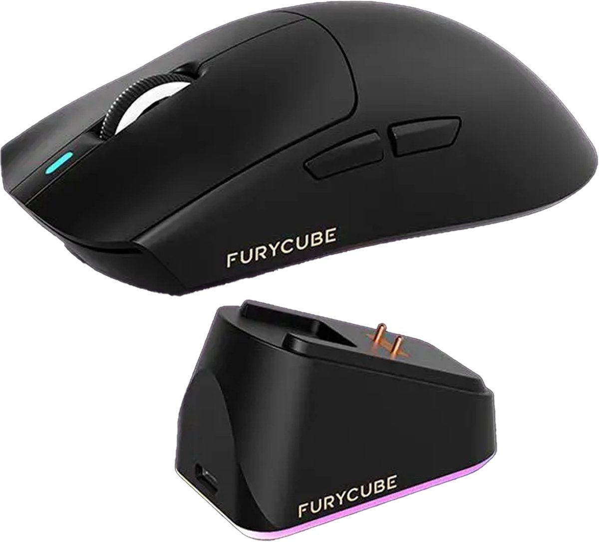 Furycube G16 PRO - Tri-Mode Gaming Muis - Draadloos - Bedraad - Bluetooth - PAW3311 Sensor - 22.000 DPI - 1000Hz - Wit