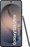 Zwarte Samsung S26 Ultra Galaxy AI smartphone met stylus.