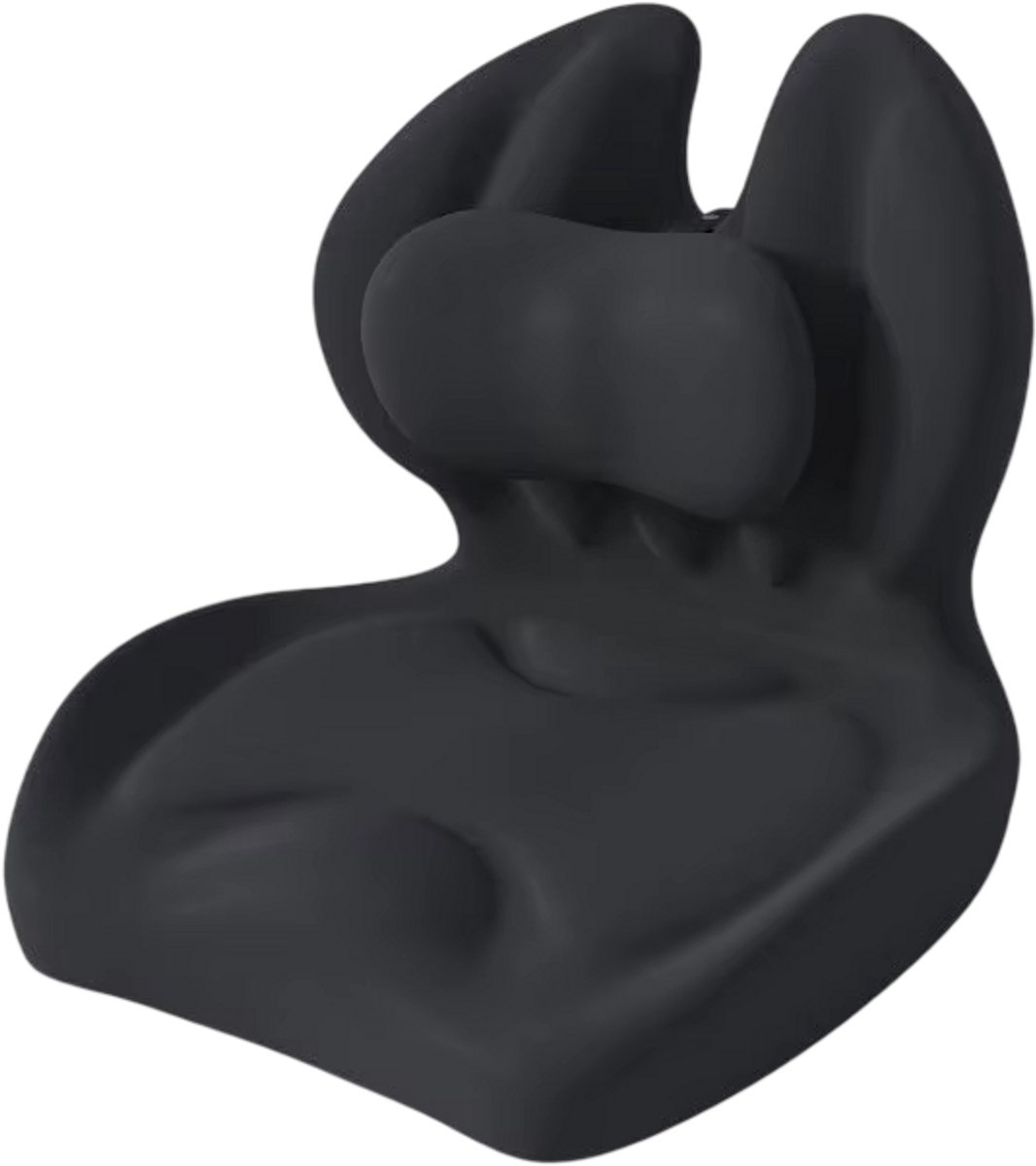 rimmo Memory Foam Zitkussen – Ergonomisch Stoelkussen met Antislip Bodem – Orthopedisch Bureaustoel Kussen voor Rug, Heup en Stuitje – Comfortkussen voor Lang Zitten - Zwart