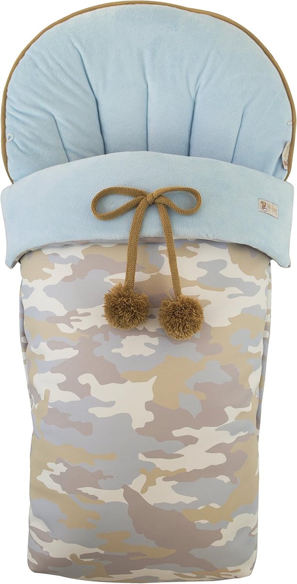 Voetenzak Kinderwagen - Babyzak - Warmte Buiten - Afneembaar Deksel - Universeel - Camouflage Blauw