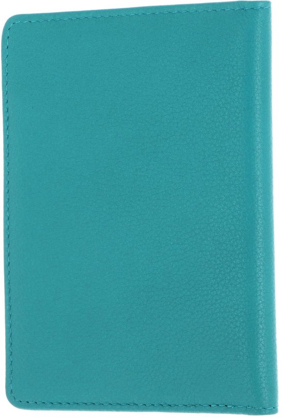 Turquoise leren portemonnee
