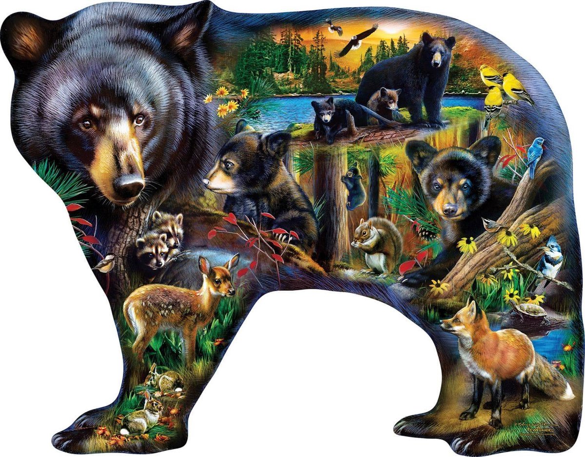 Master Pieces legpuzzel Wildlife of the Woods 1000 stukjes puzzelplezier.