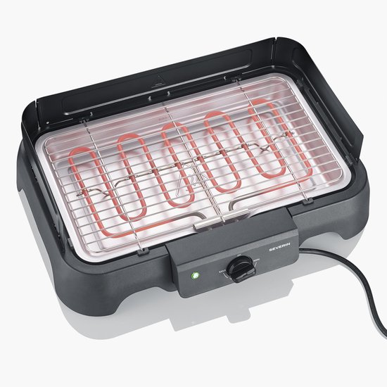 Severin PG 8593 Elektrische BBQ Tafelgrill - 2000 W - RVS Grillrooster - Temperatuurregelaar 35-200°C van Merkloos — afbeelding 5