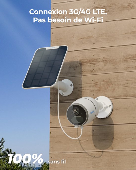 Reolink Go Plus met zonnepaneel 4G LTE Cellular Beveiligingscamera 2K 4MP Super HD, Detectie personen/voertuigen/dieren, Draadloze Oplaadbare Batterij Zonne-energie, 33ft Nachtzicht, Time Lapse, Zonder WiFi van Reolink — afbeelding 4
