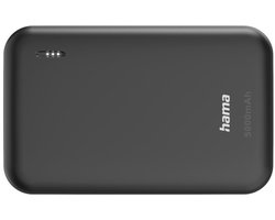 Hama Powerbank - Pocket - 5000mAh - 10W - 2x USB-A, 1x USB-C - Antraciet