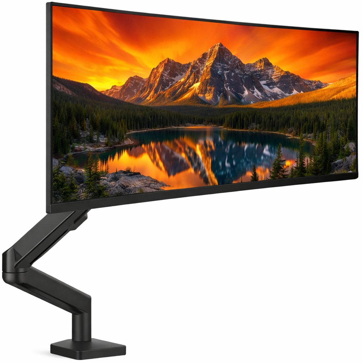 Skoov Monitor Arm met gasveer - Voor 13-32 Inch - Beugel voor 1 scherm - Monitor - Stand - Houder - Steun - Extra stabiel - Zwart